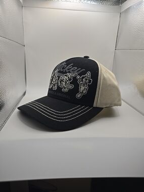 Disney Mickey Mouse “Authentic and Original Adjustable Baseball Cap, Black White